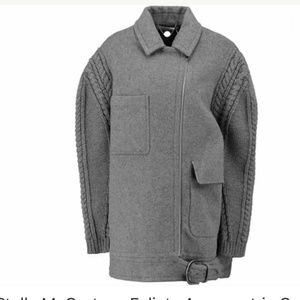 Stella McCartney Felicity cable knit wool coat